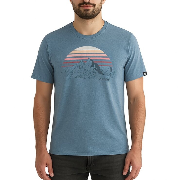 Hi-Tec 男印花短袖上衣