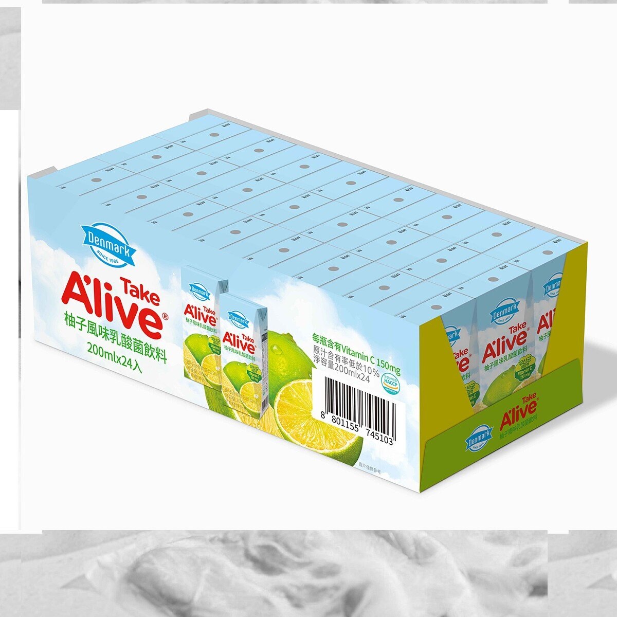 韓國東遠 Denmark Take Alive 柚子風味乳酸菌飲料 200毫升 X 24入