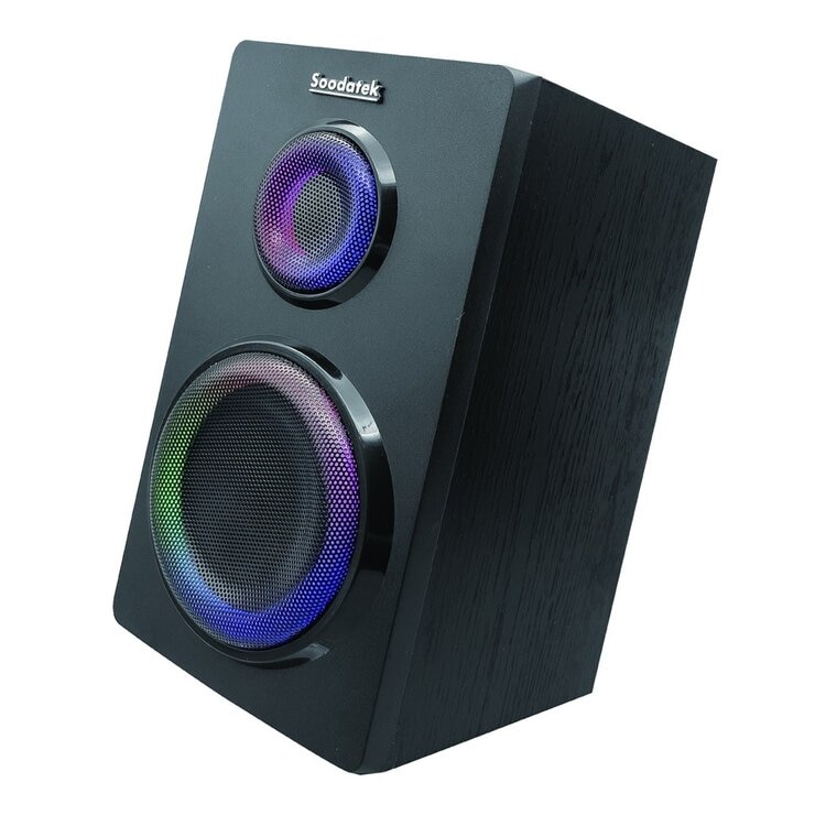 Soodatek 木質2.0聲道炫彩LED多媒體藍牙喇叭