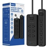 Huntkey 防突波 1開6插3孔 TYPE A+C 延長線 2入組 Huntkey 防突波 1開6插3孔 TYPE A+C 延長線 2入組