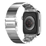 MAGEASY Maestro 不鏽鋼鏈錶帶 44-49 mm 銀