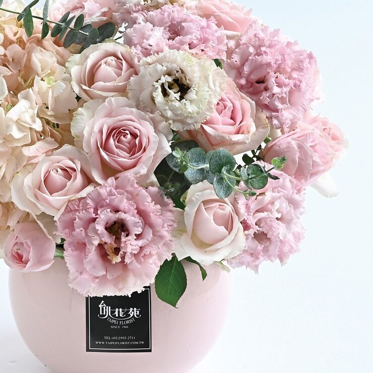 台北花苑 雅緻粉漾 質感慶賀盆花