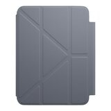 MAGEASY Facet 全方位支架透明背蓋保護套 (筆槽款) 適用於 2022 iPad 10 & 2025 iPad A16 阿拉斯加藍