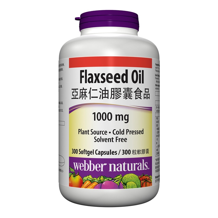 Webber Naturals Flaxseed Oil 300 Capsules