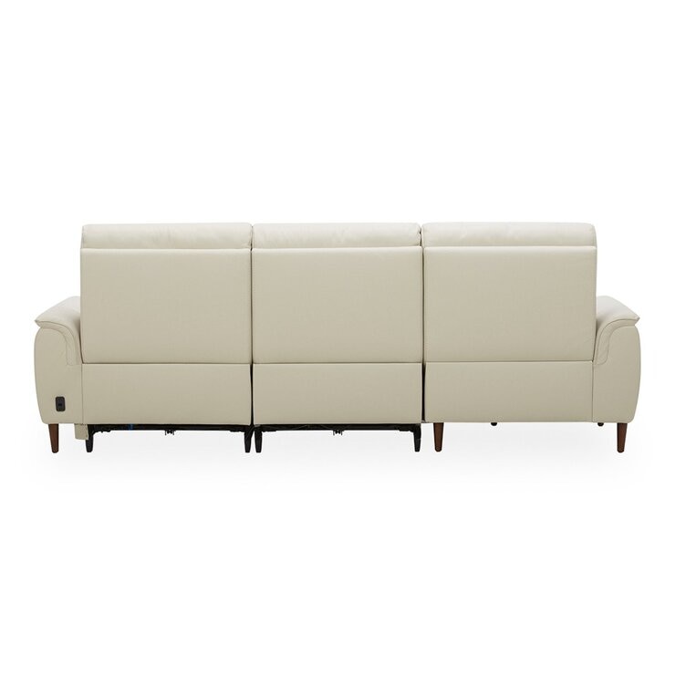 Aiden & Ivy 牛皮電動L型沙發 左