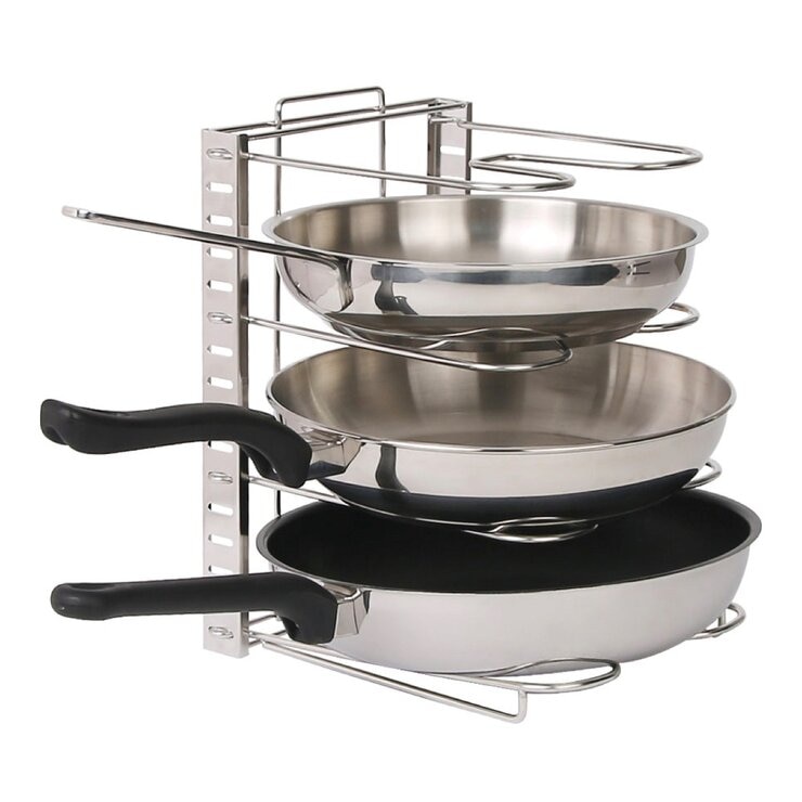 4BNK 不鏽鋼可調式鍋具蓋收納架