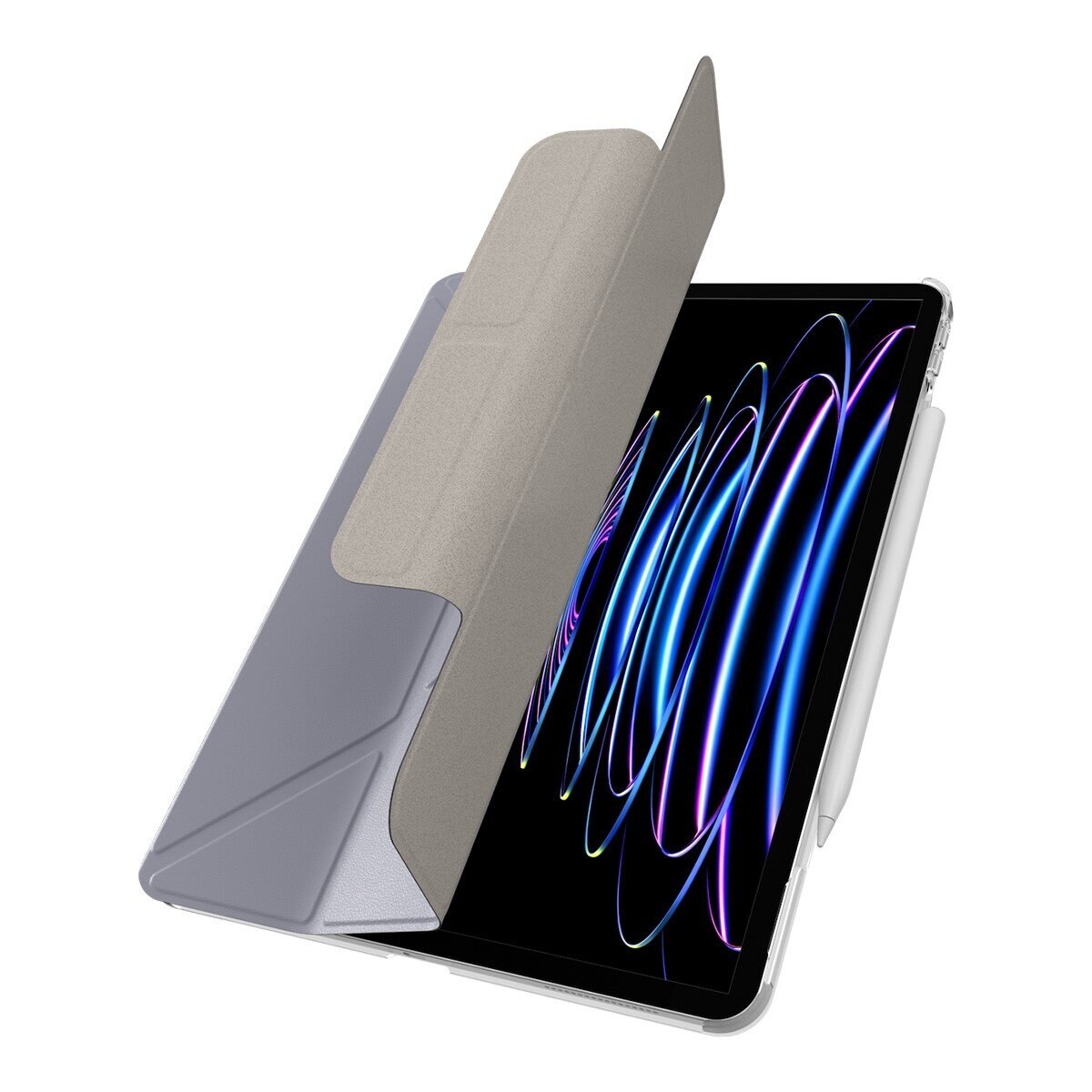 MAGEASY Facet 全方位支架透明背蓋保護套 iPad Pro 12.9吋 2022 M2 - 2018 阿拉斯加藍
