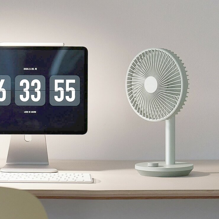 LUMENA FAN STAND4 桌上型擺頭隨行風扇 2件組