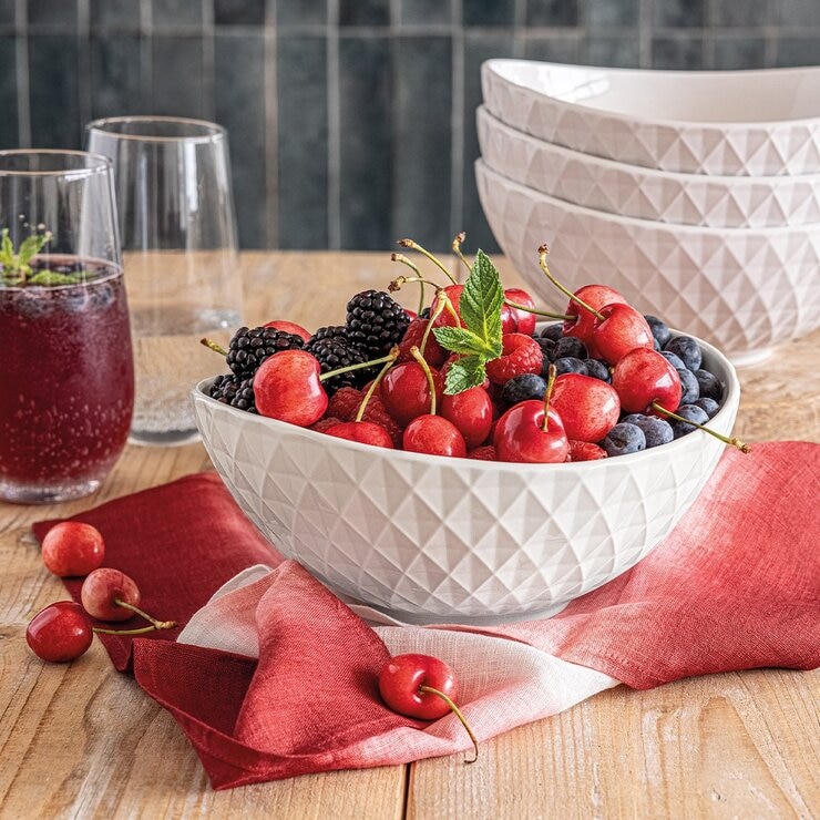 Over & Back Bistro Diamond 系列 橢圓形瓷碗 X 4件組