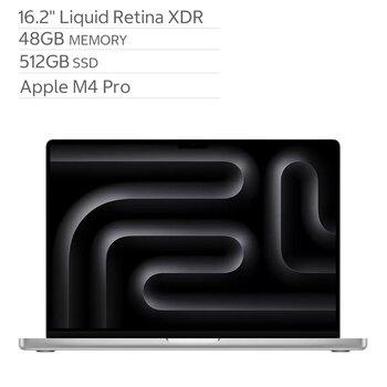Apple MacBook Pro 16吋 搭配 M4 Pro 晶片 14 核心 CPU 20 核心 GPU 48GB 512GB SSD 銀色