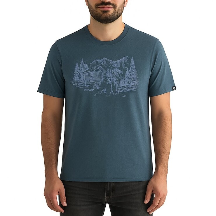 Hi-Tec 男印花短袖上衣