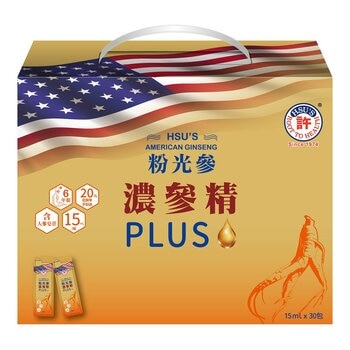 美國許氏 粉光濃參精15毫升 X 30入 美國許氏 粉光濃參精15毫升 X 30入