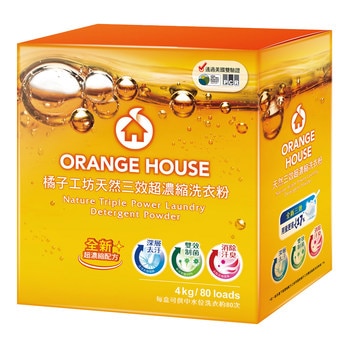 Orange House 橘子工坊 濃縮洗衣粉 4公斤 Orange House 橘子工坊 濃縮洗衣粉 4公斤