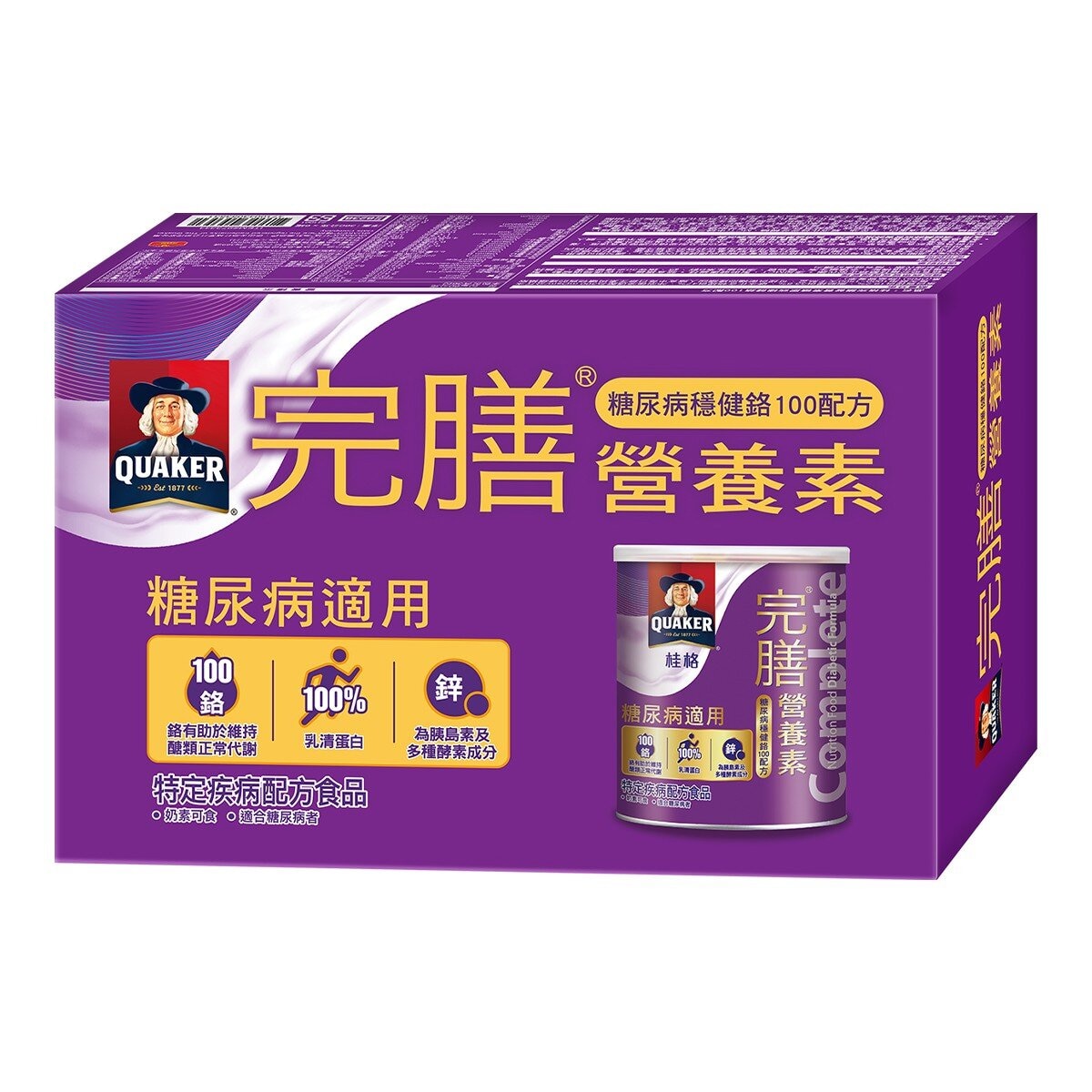 桂格 完膳營養素 糖尿病穩健鉻100配方 360公克 X 6罐