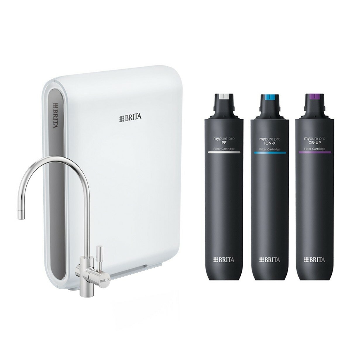 Brita mypure pro X9 超濾櫥下4段濾水系統 含X6濾芯組+鵝頸龍頭