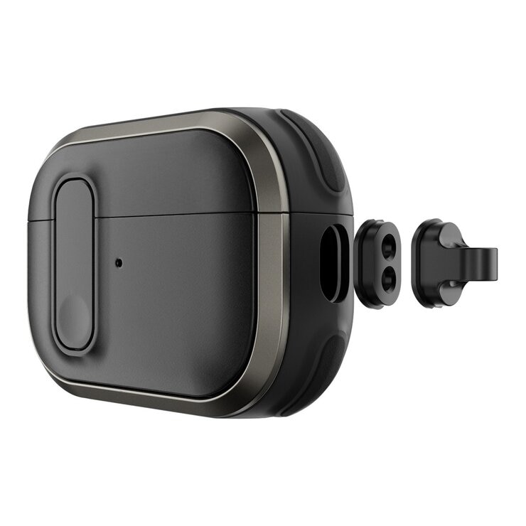 MAGEASY Odyssey 抗衝擊磁扣耳機殼 AirPods Pro 1 & 2 金屬黑