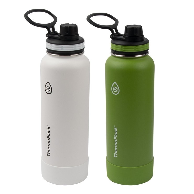 Thermoflask 不鏽鋼水瓶兩件組 1.1公升/件 白+綠 Costco 好市多線上購物