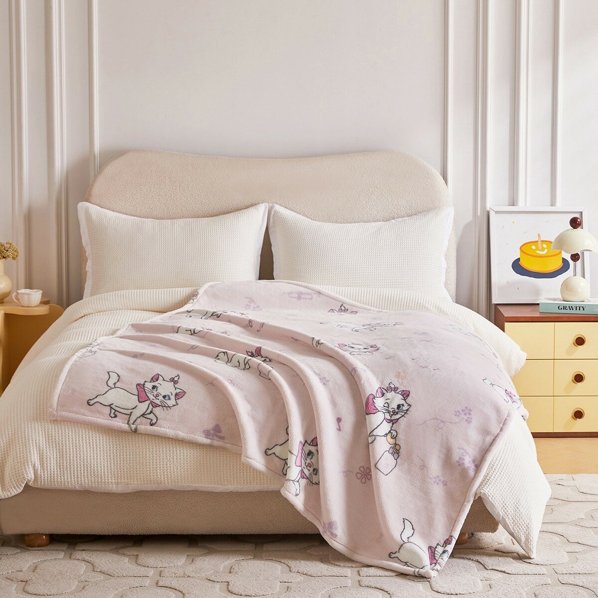 Disney 絨毛毯 150公分 X 180公分 瑪麗貓