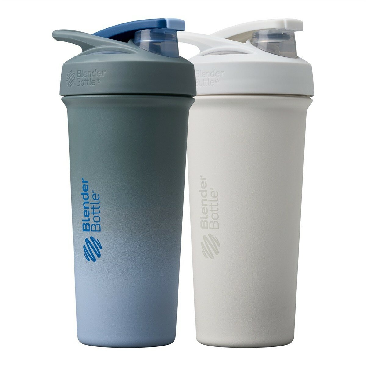 Botol Blender Pengocok Baja Tahan Karat 740ml X 2 pcs Biru + Putih