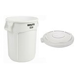 Rubbermaid Commercial Products BRUTE 加侖桶含蓋 20 加侖 白色