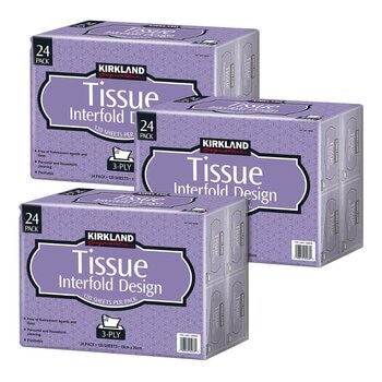 Kirkland Signature 3-Ply Interfold Bath Tissue 120 Sheet X 72 Count