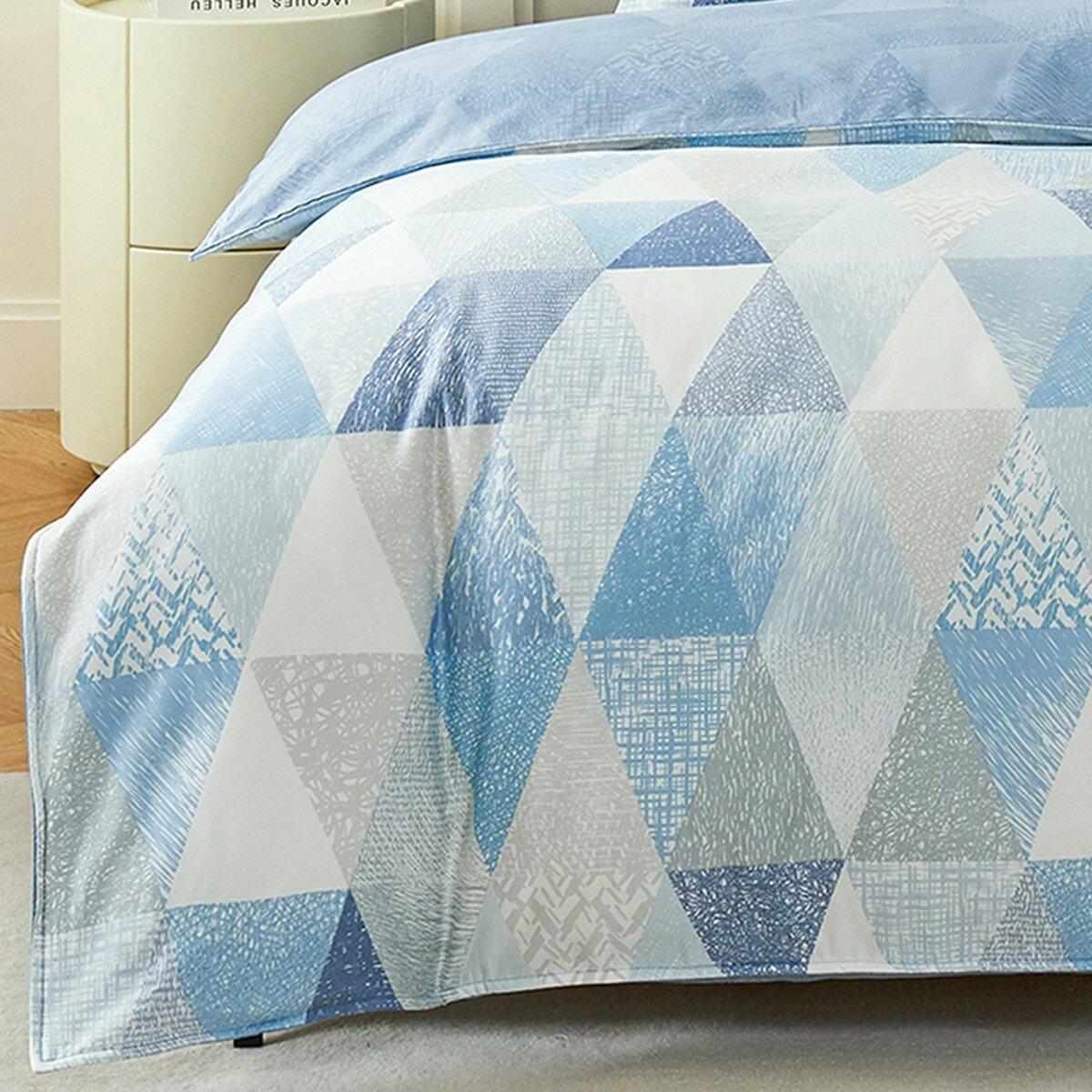 HOYACASA 300織純棉雙人床包兩用被套 4件組 152公分 X 190公分 浮光