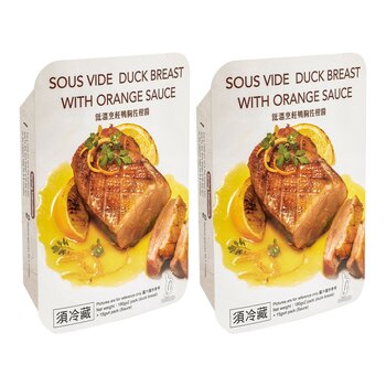 元進莊 冷藏低溫烹飪鴨胸佐橙附橘醬 360公克 X 2入