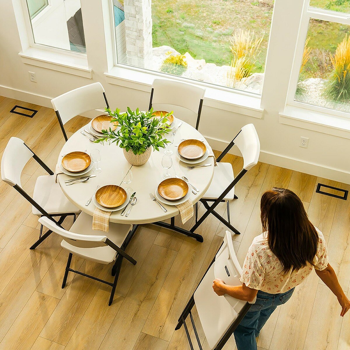 Lifetime 48吋 摺疊圓桌 7入