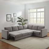 Thomasville L型布面沙發床 淺灰色