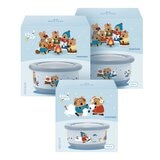 DINOTAENG 呆萌町 304不鏽鋼雙層隔熱碗 3件組 冬季