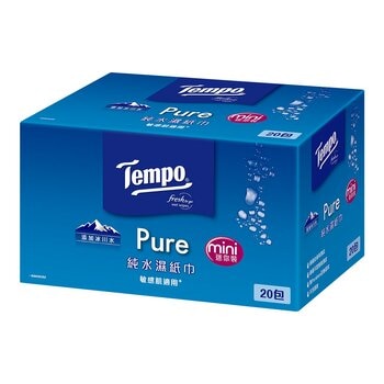 Tempo 純水濕巾迷你裝小彩箱 8張 X 20包 X 6箱 Tempo 純水濕巾迷你裝小彩箱 8張 X 20包 X 6箱
