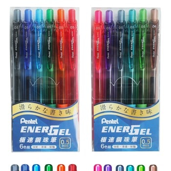Pentel ENERGEL 極速鋼珠筆六色組 0.5公釐 X 2入多種款式選擇