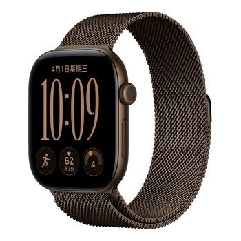 Apple Watch Series 12 (GPS + 行動網路) 46公釐 深古銅色鋁金屬錶殼 深古銅色米蘭式錶環 M/L