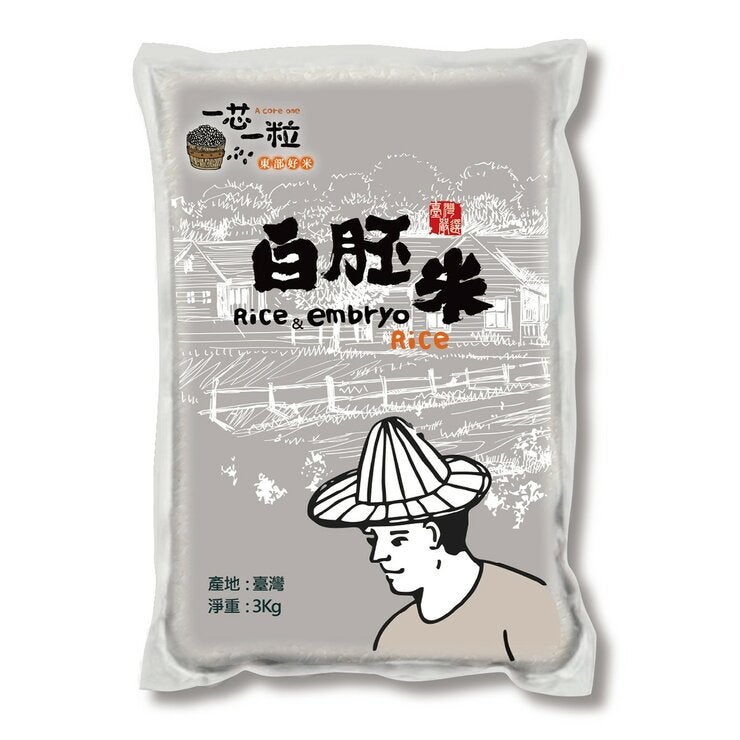 一芯一粒 白胚米 3公斤 X 3入 一芯一粒 白胚米 3公斤 X 3入