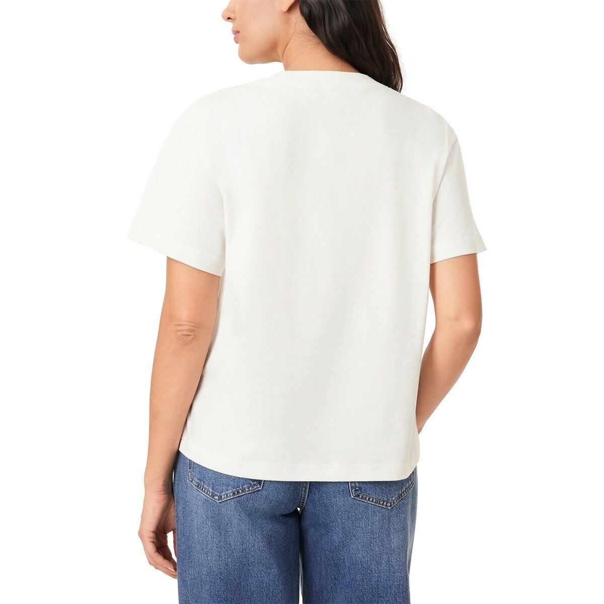 Scotch & Soda 女圓領短袖上衣 白底花紋