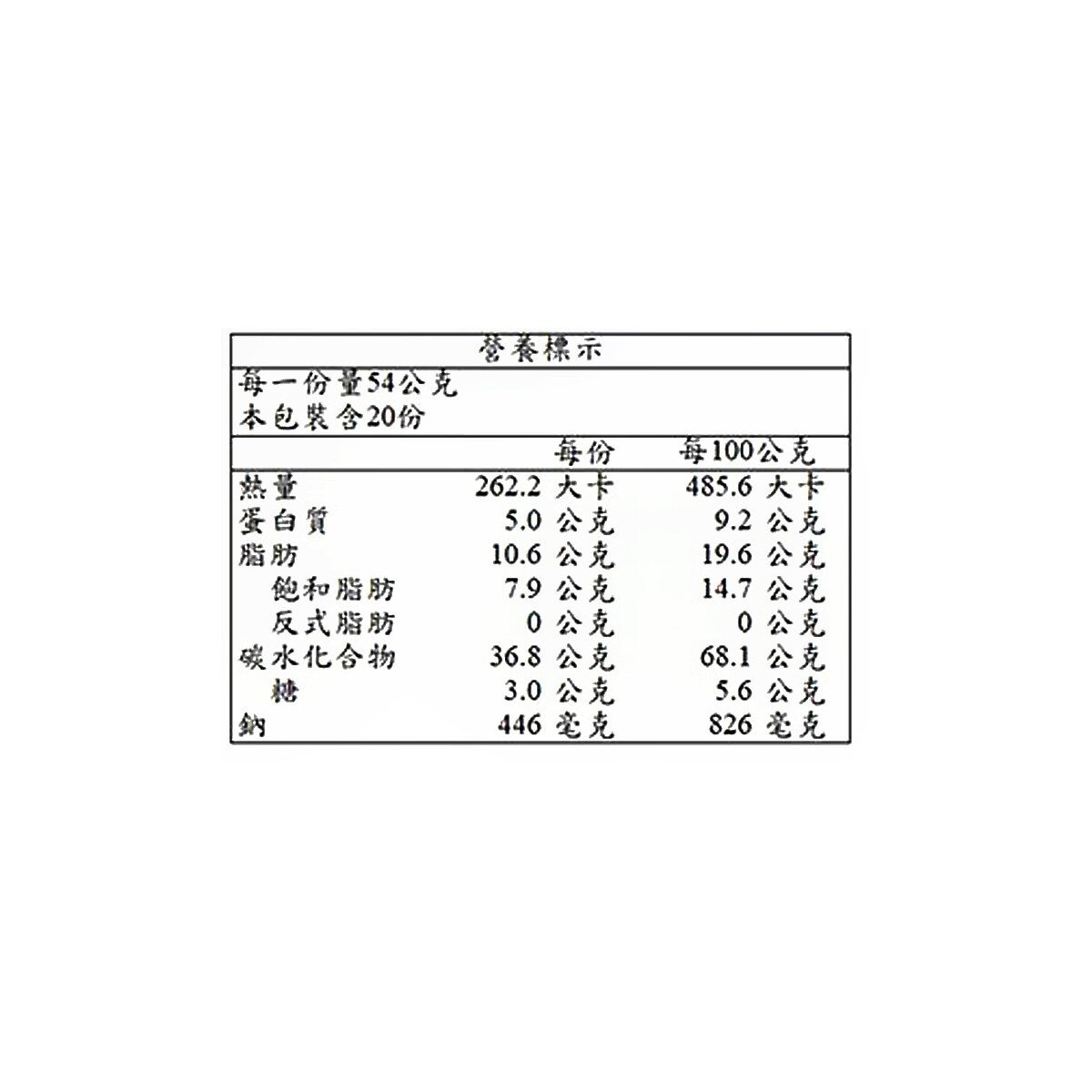 喜年來 爽辣V餅乾 青花椒口味 54公克*20包 共1080公克