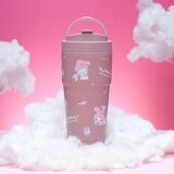 WOKY 沃廚 X 三麗鷗 渾圓杯鈦陶瓷保冷保溫杯 770毫升 X 2件組 Hello Kitty 純粹白 + 美樂地 粉天使