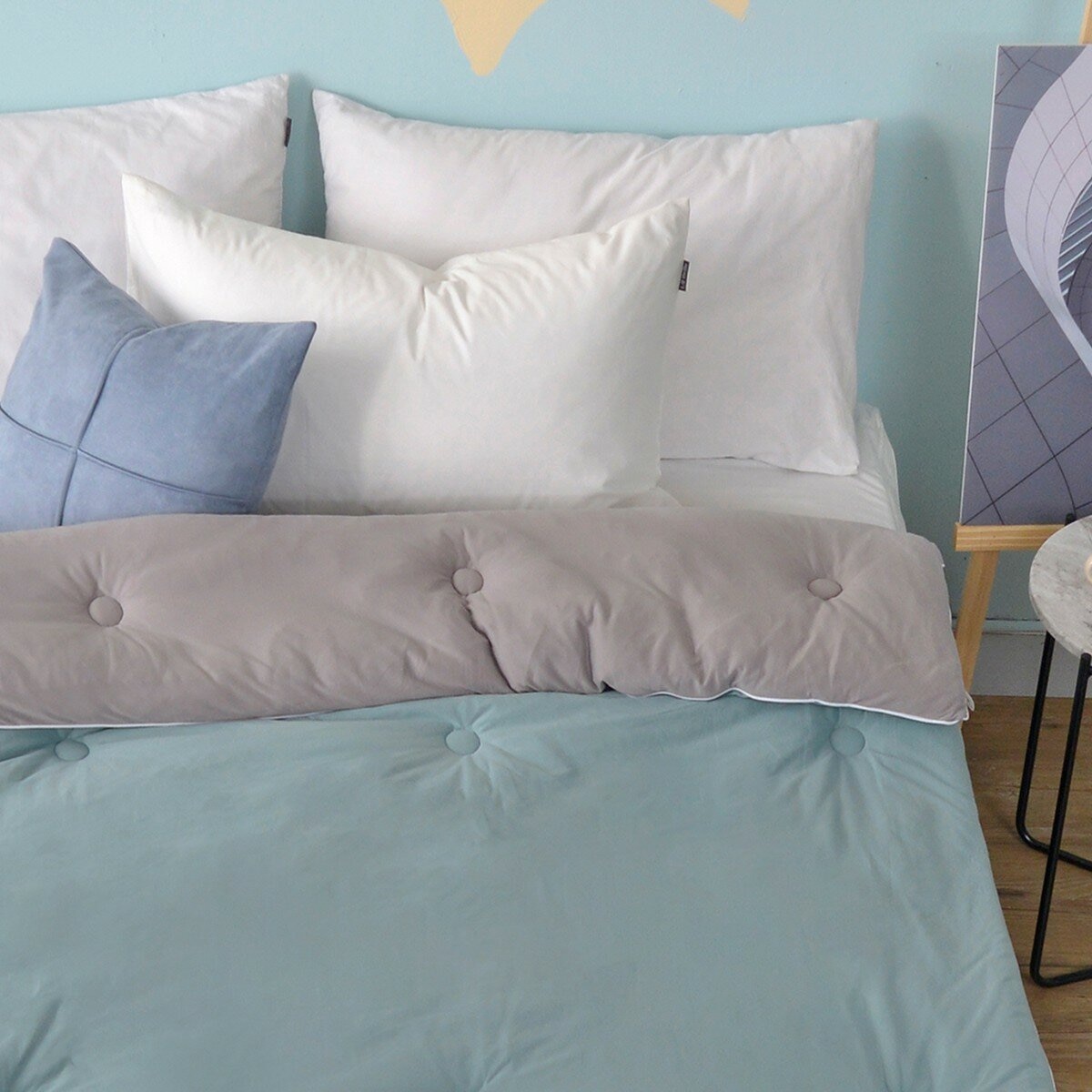 La Belle 雙人可水洗針織雲朵抱抱被 180公分 X 210公分 綠 La Belle 雙人可水洗針織雲朵抱抱被 180公分 X 210公分 綠