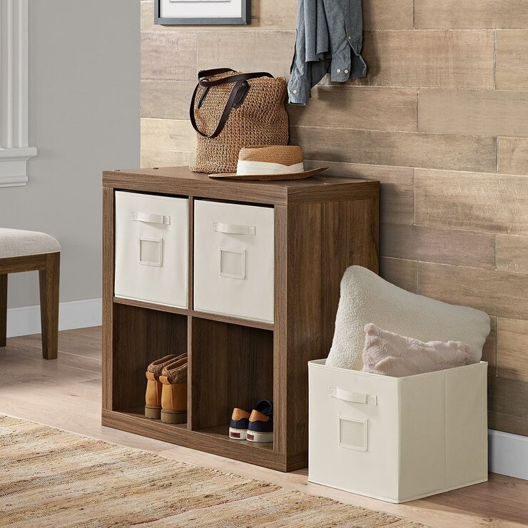 Bayside Furnishings 四格櫃2入 附8個儲物籃 79公分