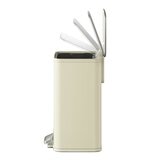 EKO 踏板式不鏽鋼垃圾桶 11公升 2入組 米白