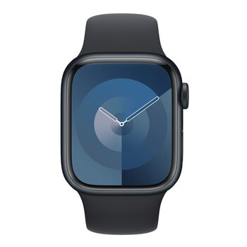 Apple Watch S9 (GPS) 45公釐 午夜色鋁金屬錶殼 午夜色運動型錶帶