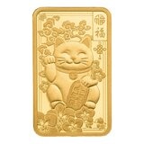 PAMP 好運招財貓黃金條塊 999.9純金 2.5公克