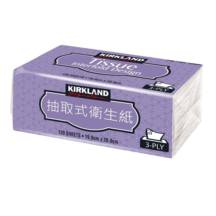 科克蘭 三層抽取衛生紙 120張 X 24入