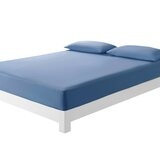 Don Home 涼感素色雙人床包枕套 3件組 152公分 X 190公分 藍灰 Don Home 涼感素色雙人床包枕套 3件組 152公分 X 190公分 藍灰