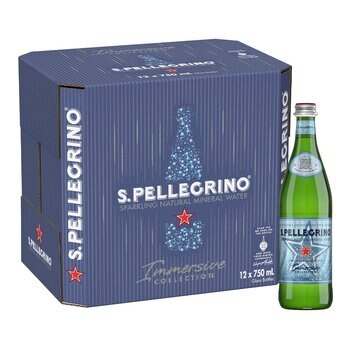 San Pellegrino 聖沛黎洛 天然氣泡水 750毫升 X 12瓶 San Pellegrino 聖沛黎洛 天然氣泡水 750毫升 X 12瓶
