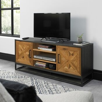 Bentley Designs Indus Rustic 橡木 & 胡椒色 電視櫃