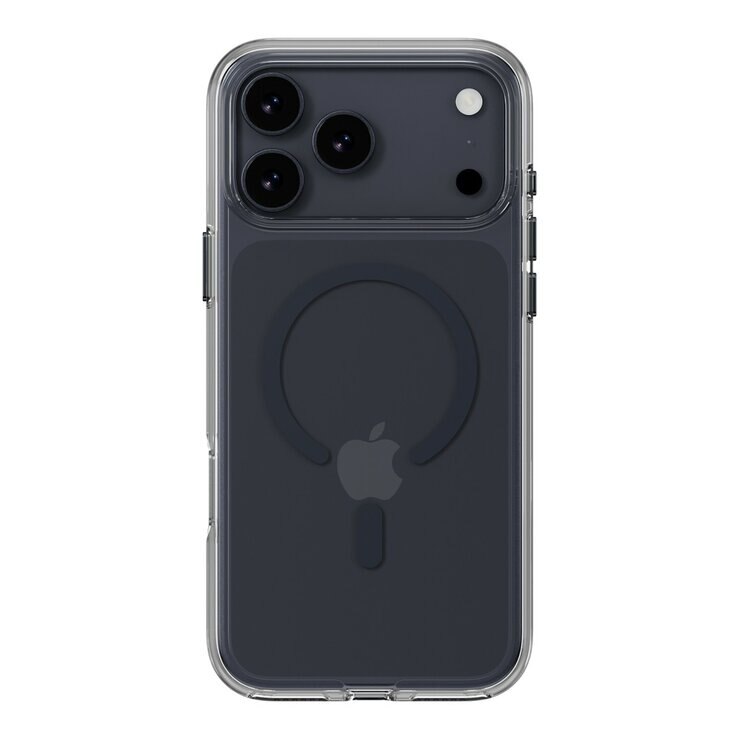 MAGEASY Bright M 不發黃軍規磁吸透明殼 iPhone 17 Pro Max(午夜磁圈) + 鏡頭保護貼Lenz(午夜) + Vetro 9H 鋼化玻璃保護膜