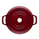 Staub 雙耳圓形鑄鐵深湯鍋 含鋼頭鍋蓋 24公分 波爾多紅 Staub 雙耳圓形鑄鐵深湯鍋 含鋼頭鍋蓋 24公分 波爾多紅