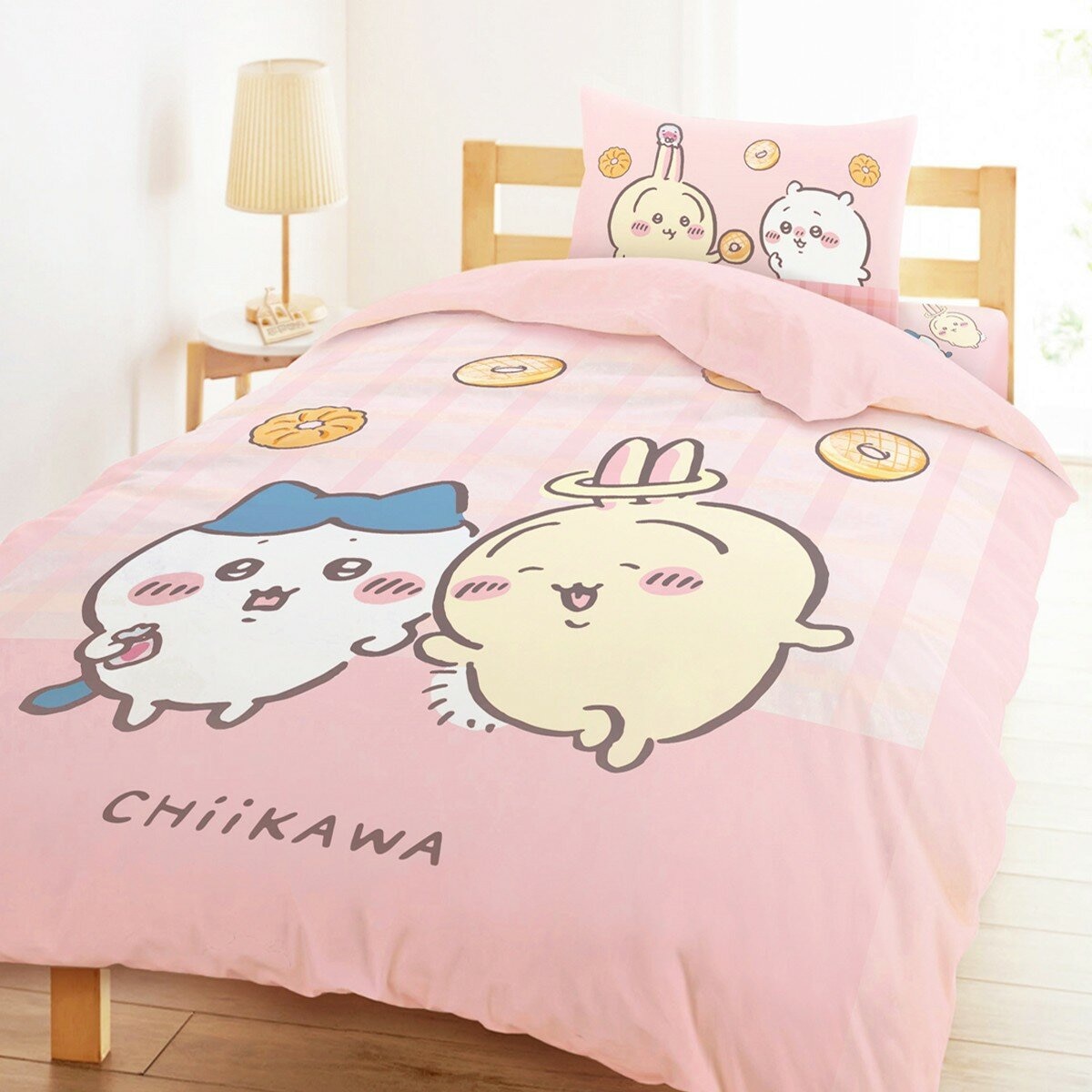 MIT 純棉精梳棉單人床包雙人兩用被套 3件組 吉伊卡哇 我愛甜甜圈