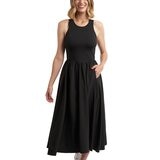 RVCA 女無袖連身洋裝 黑